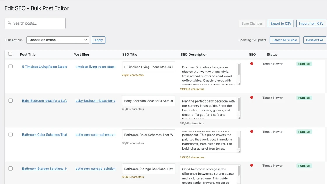 Curated by Hower - Bulk SEO Editor Tool